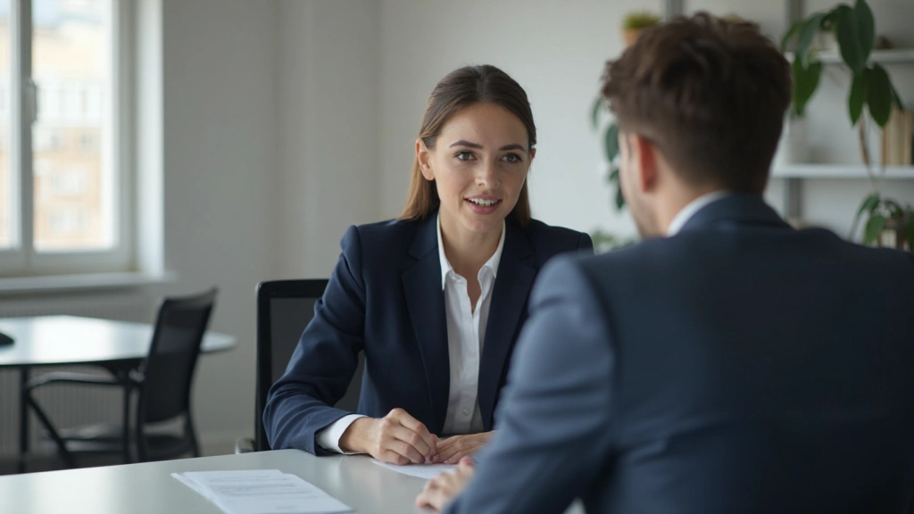 Профессиональный диалог между менеджером и клиентом в офисе